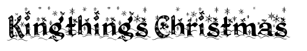 Kingthings Christmas font preview